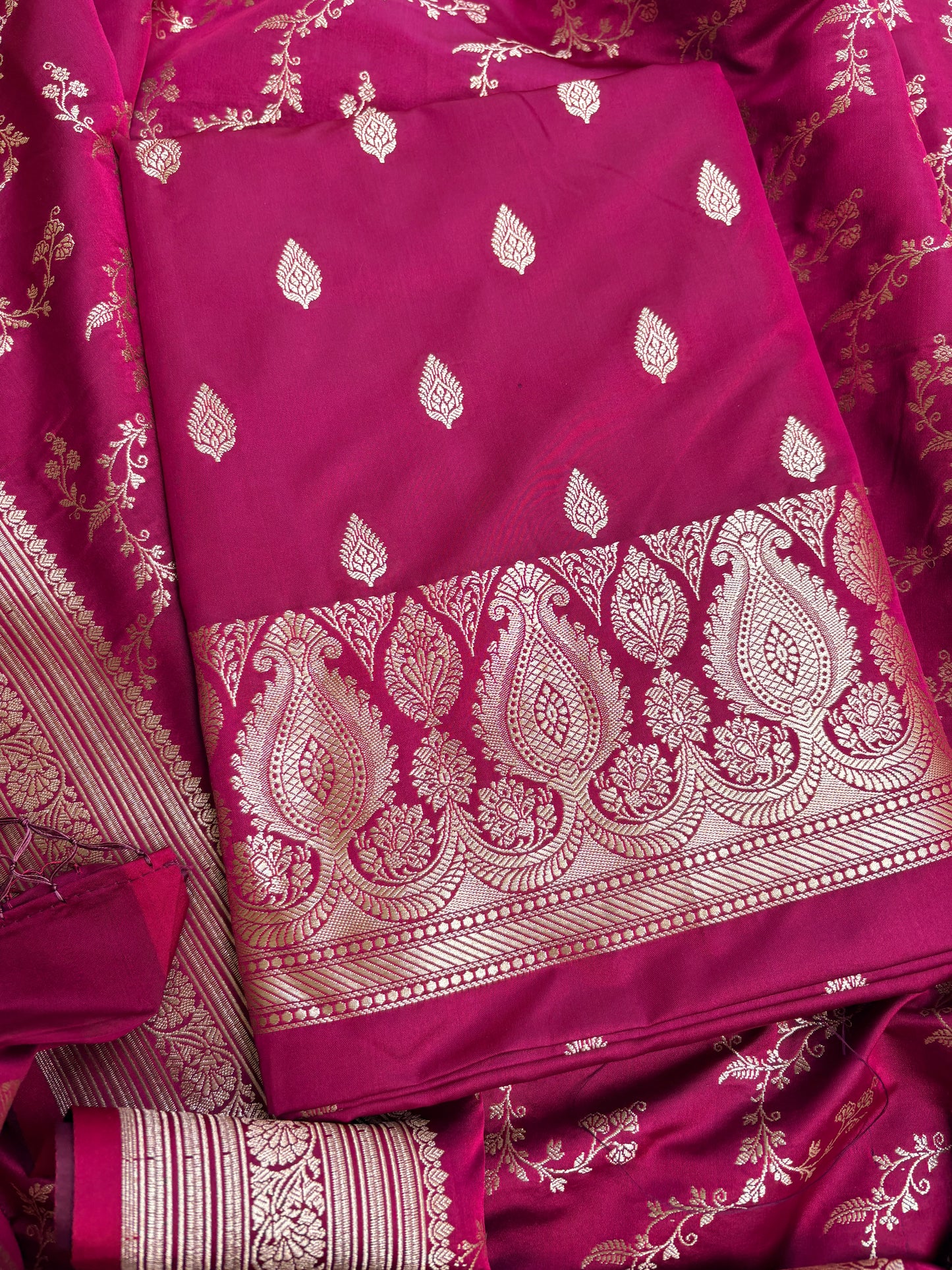 Wine mashru silk suit set
