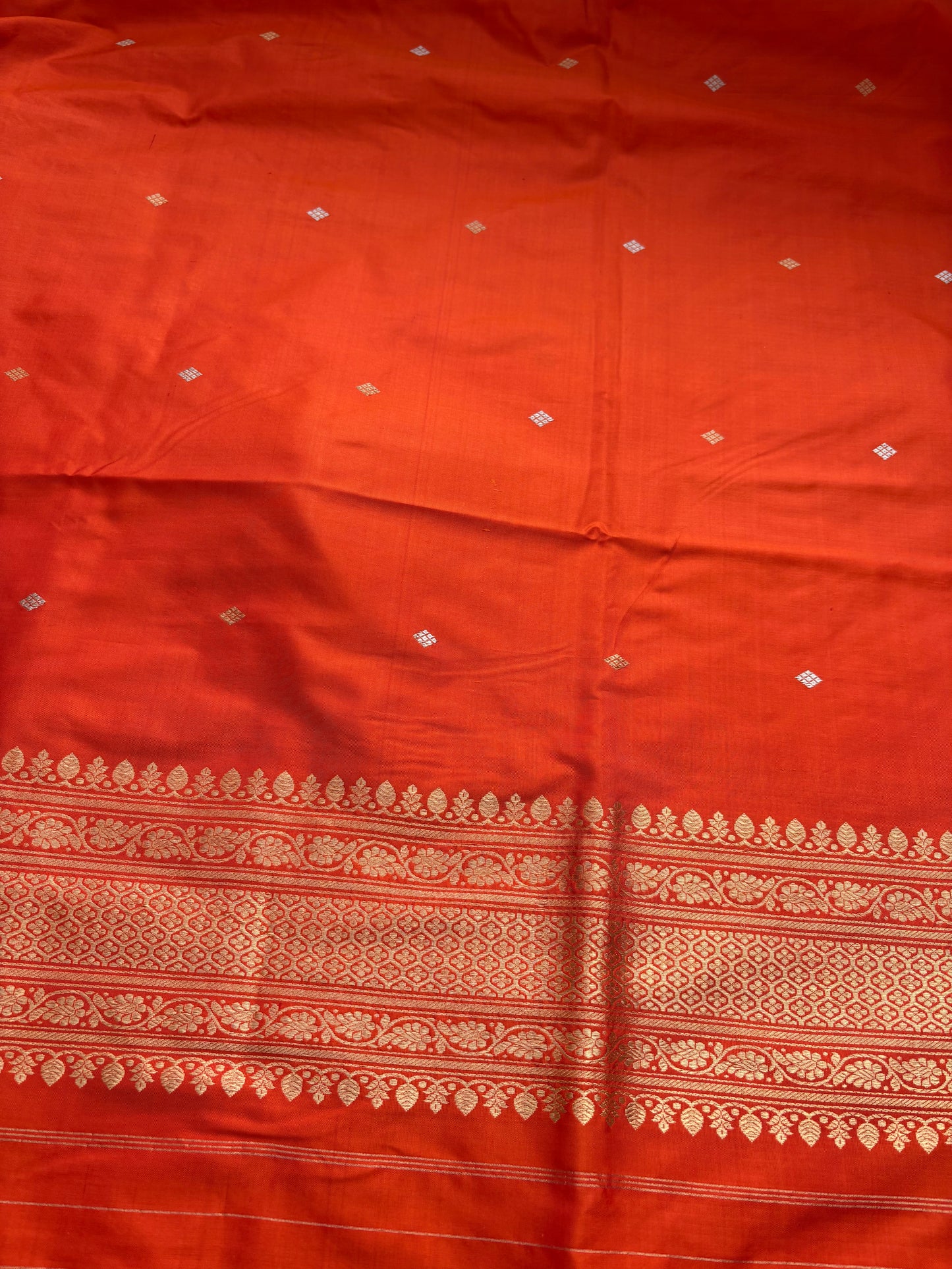 Orange katan by katan silk suit set