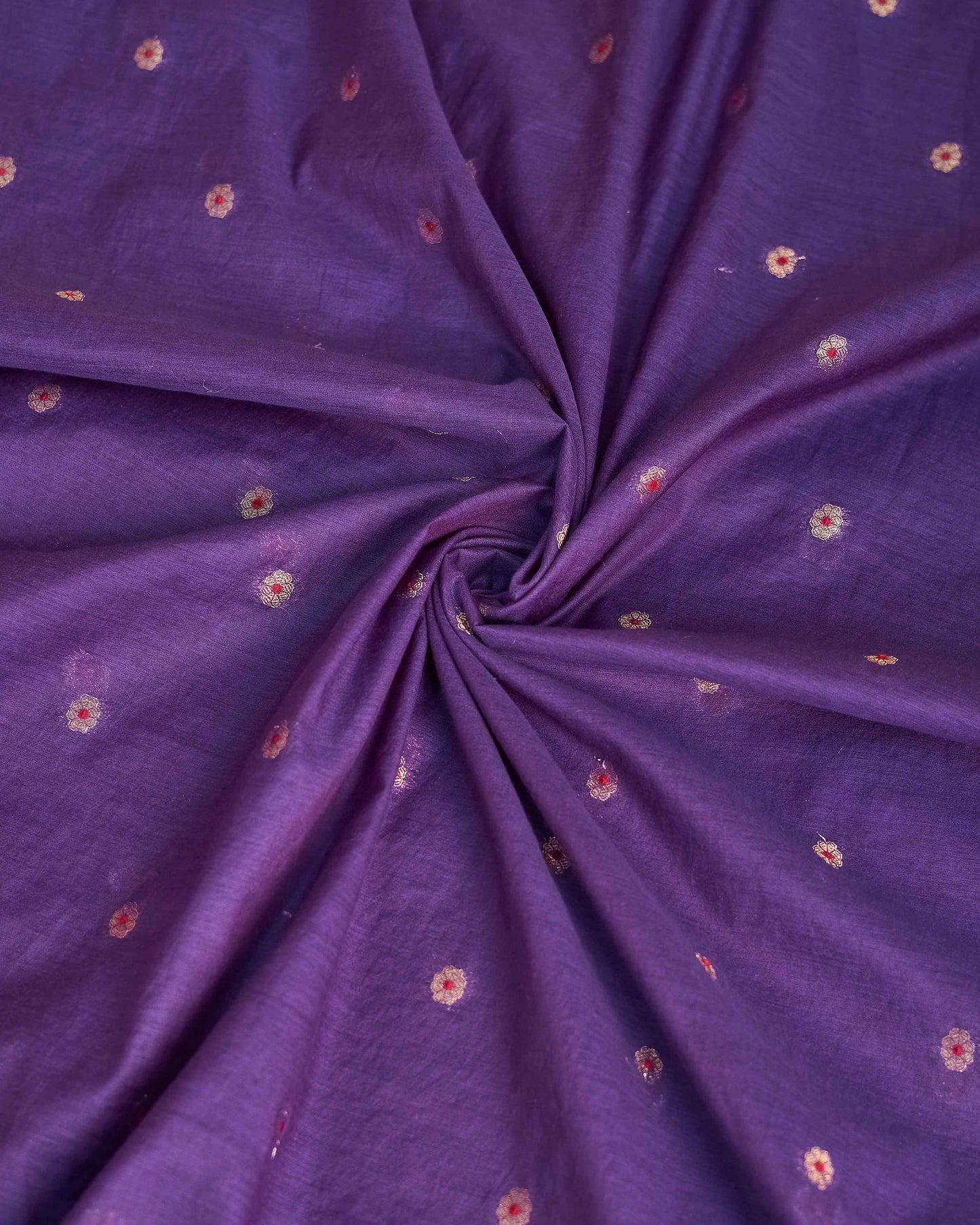 Purple jamdani weaving chanderi cotton 3 piece suit