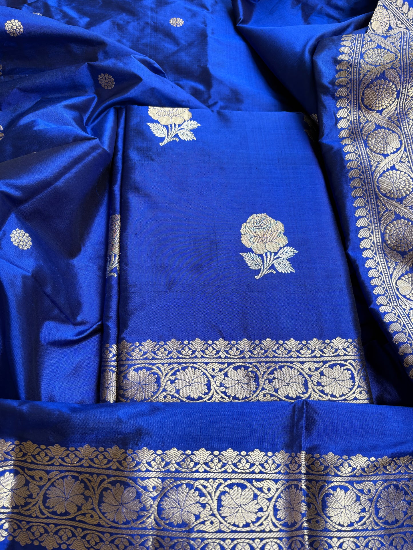 Blue Katan by katan silk 3 piece suit set