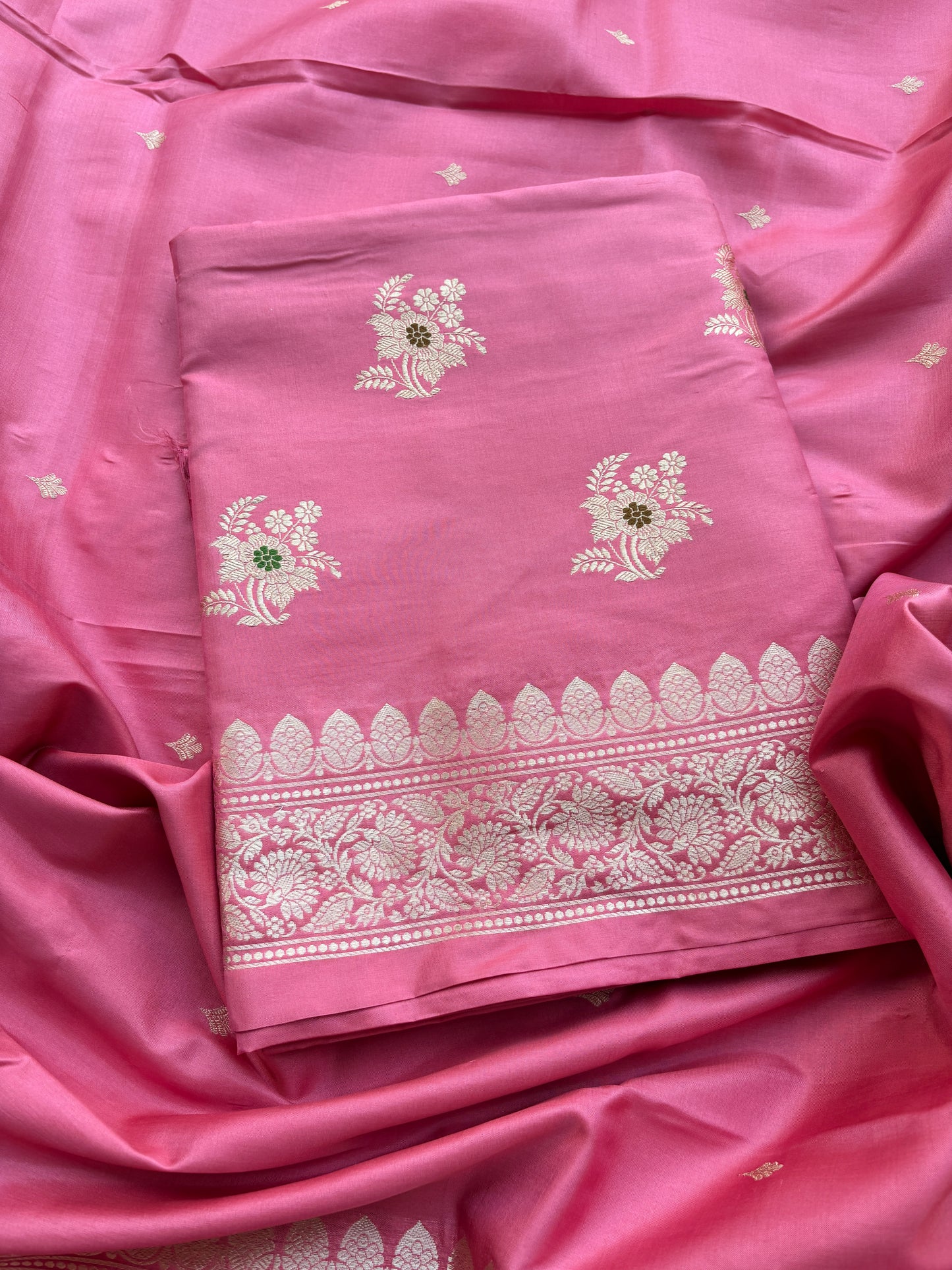 Peach katan by katan kadhwa suit set