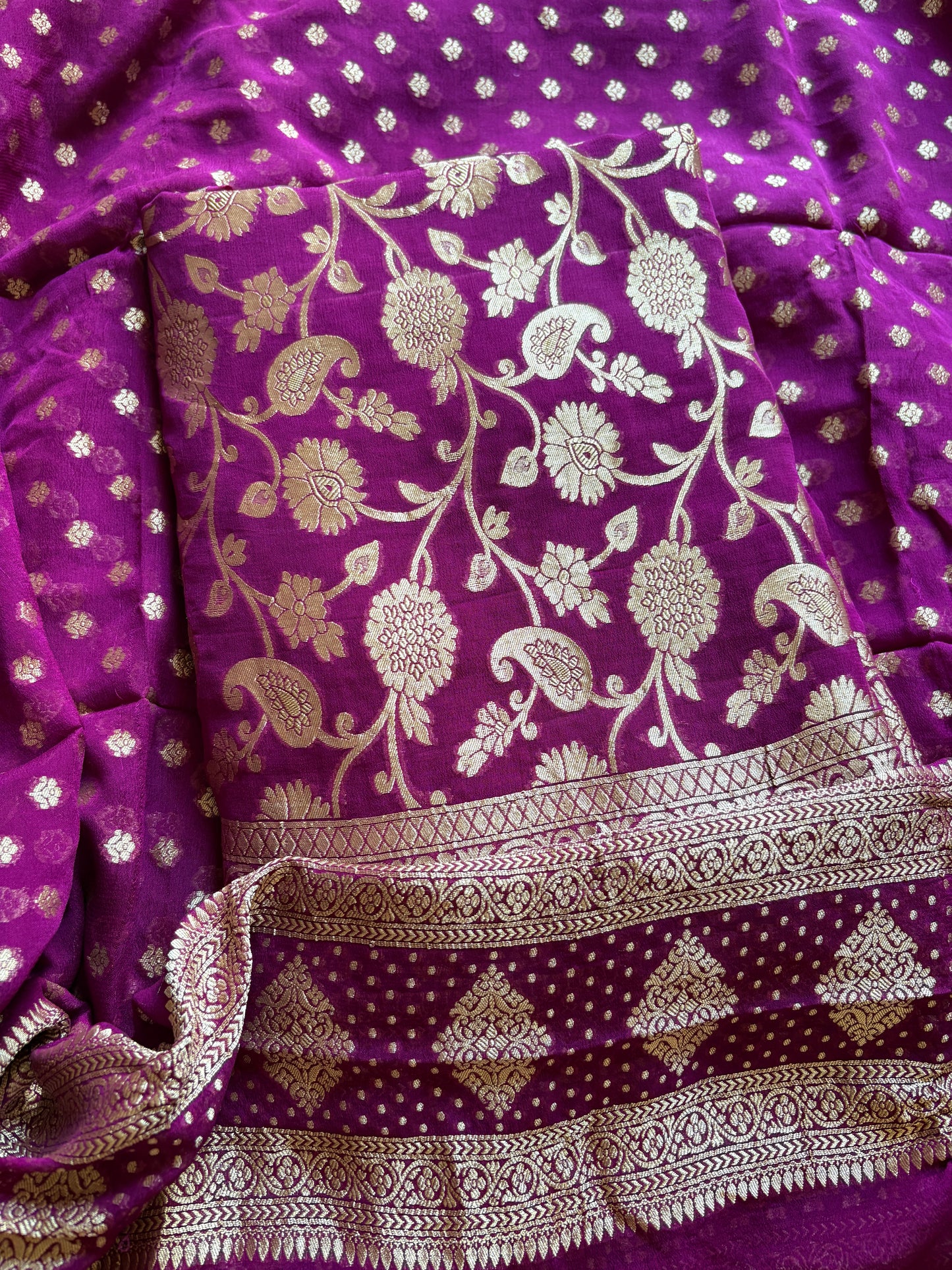 Pure Khaddi georgette 3 piece suit set