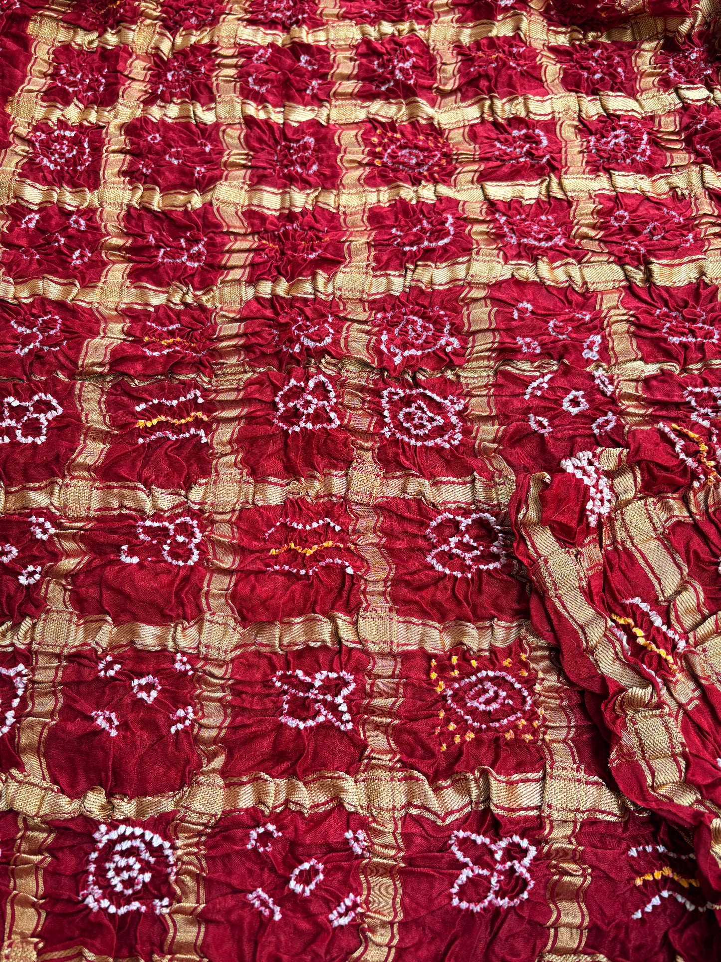 Red gajji silk Gharchola dupatta