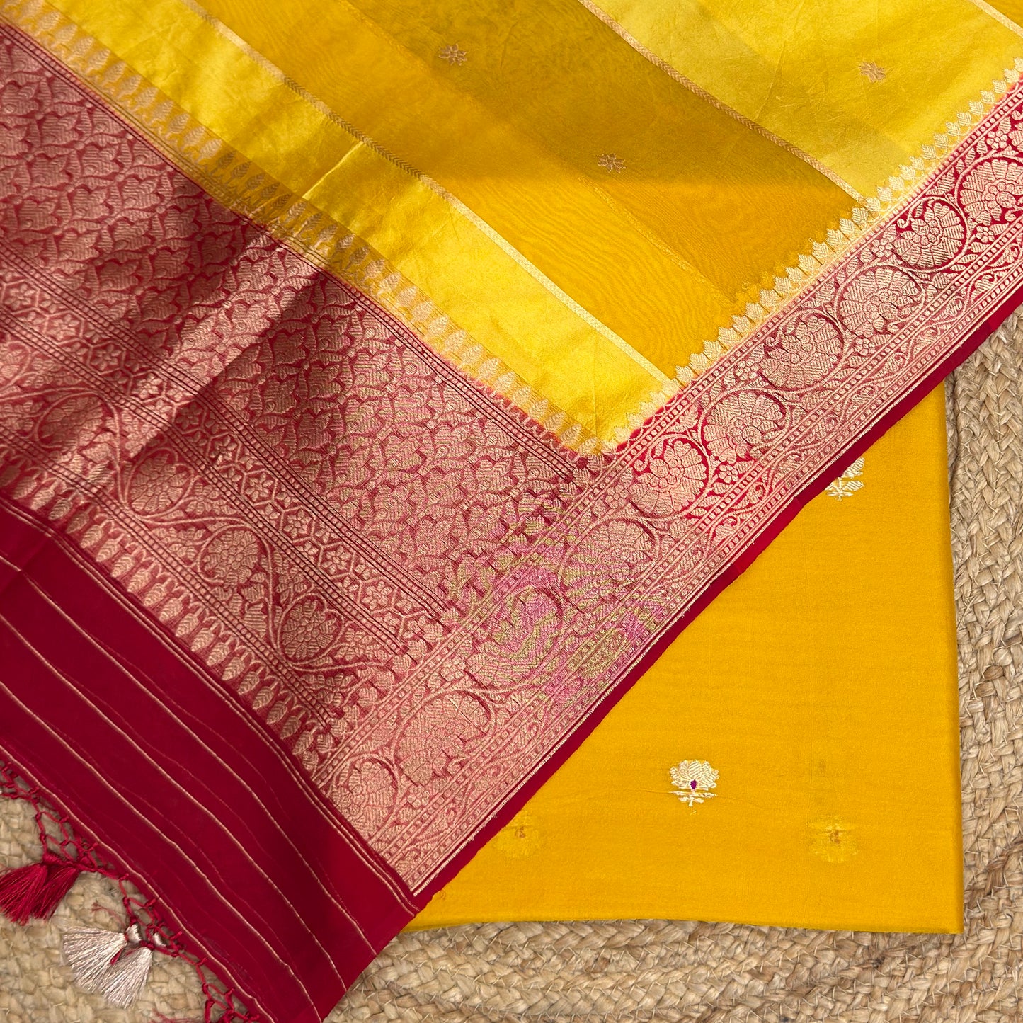 Mustard red shaded suit set