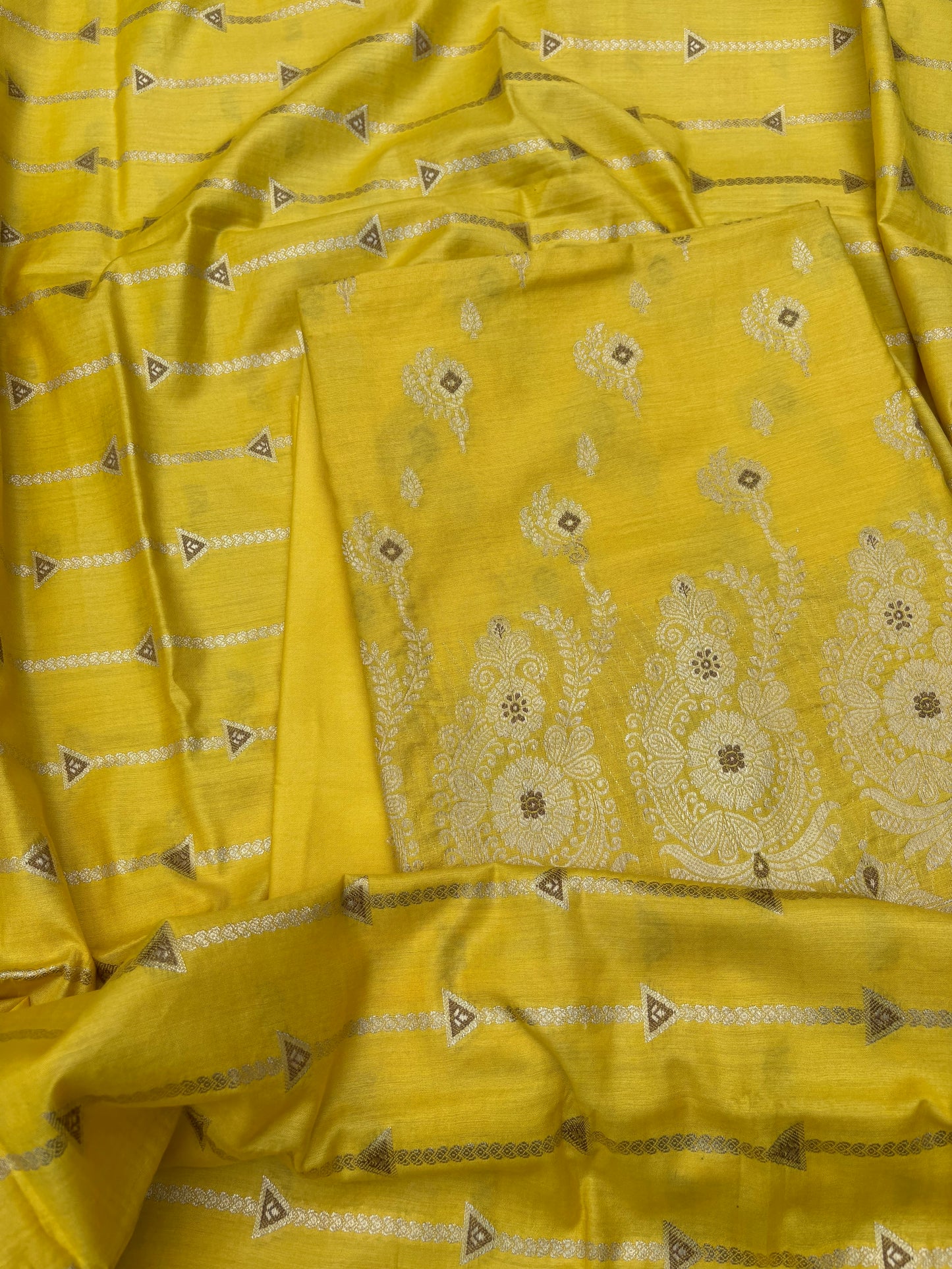 Yellow meenadar cotton suit