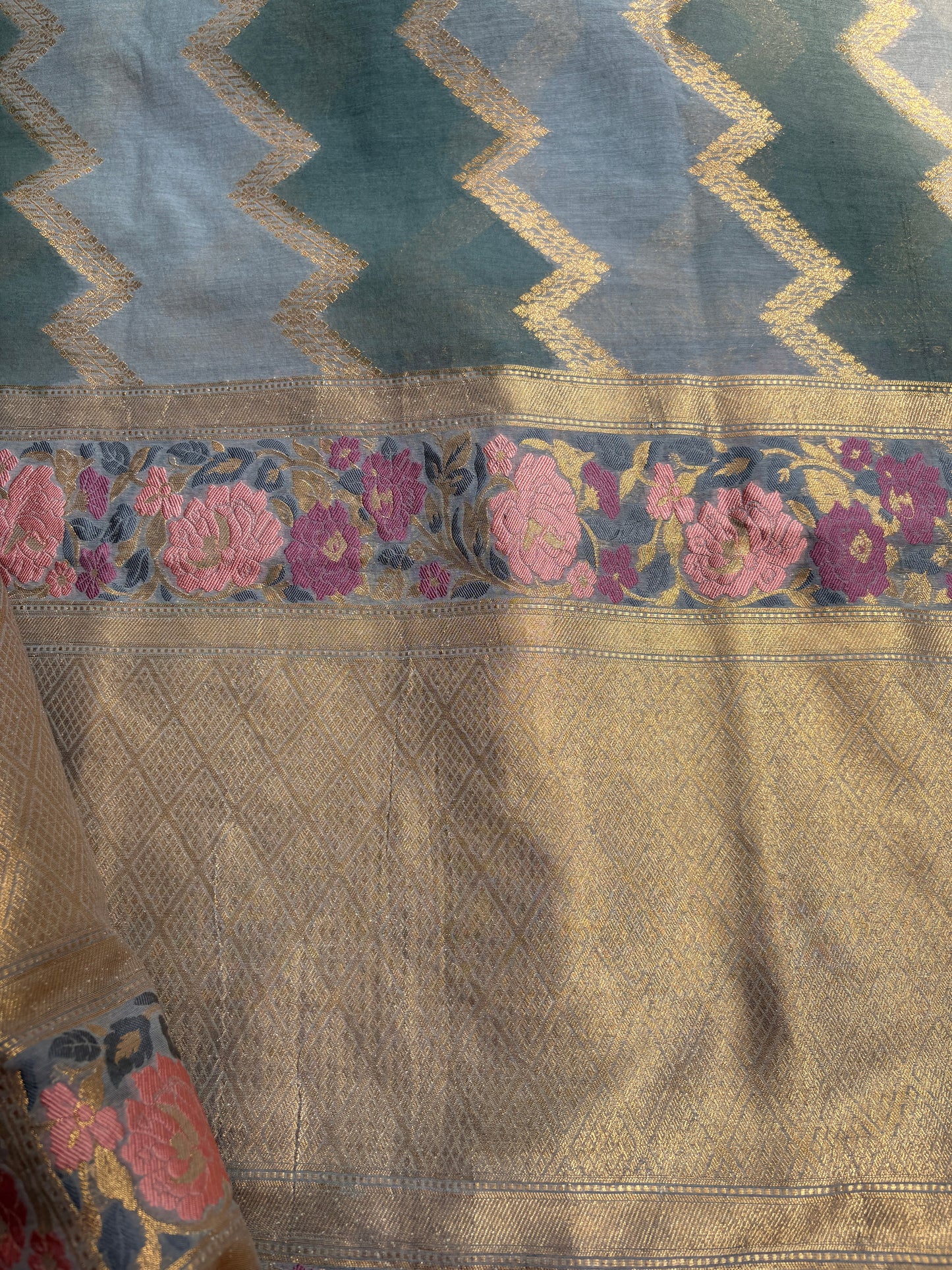 Grey Chanderi Meenakshi suit set