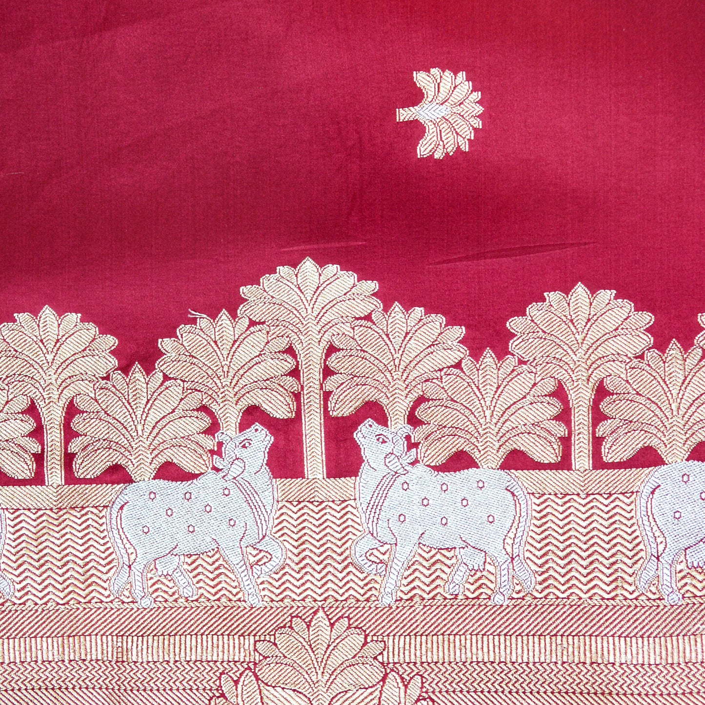 Deep Maroon Mashru Silk Saree