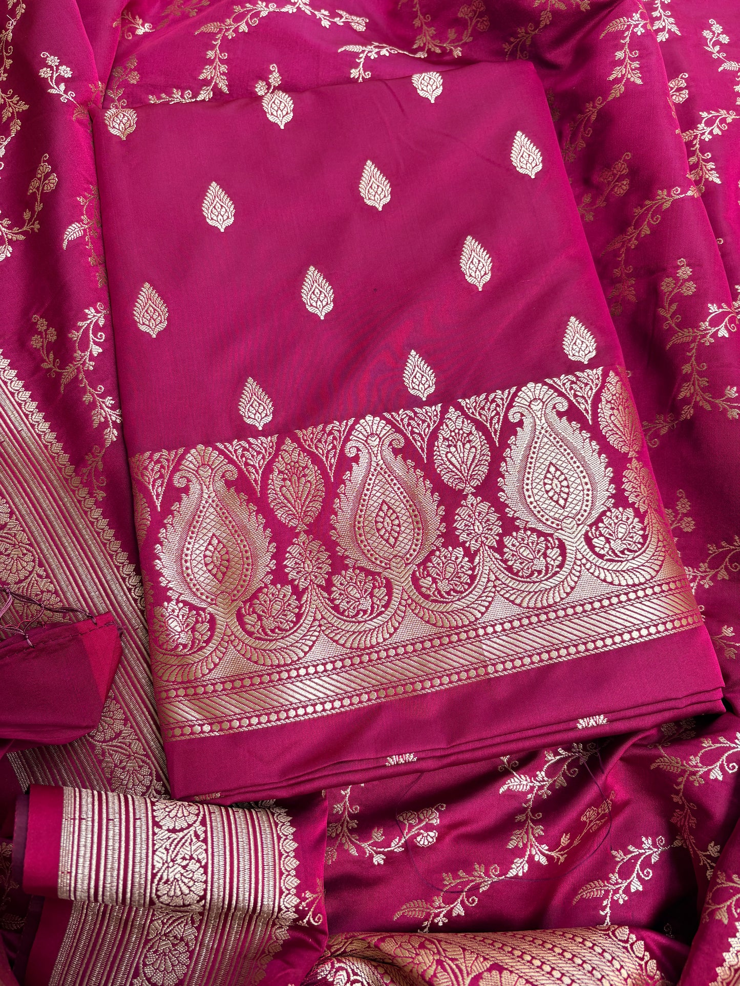 Wine mashru silk suit set
