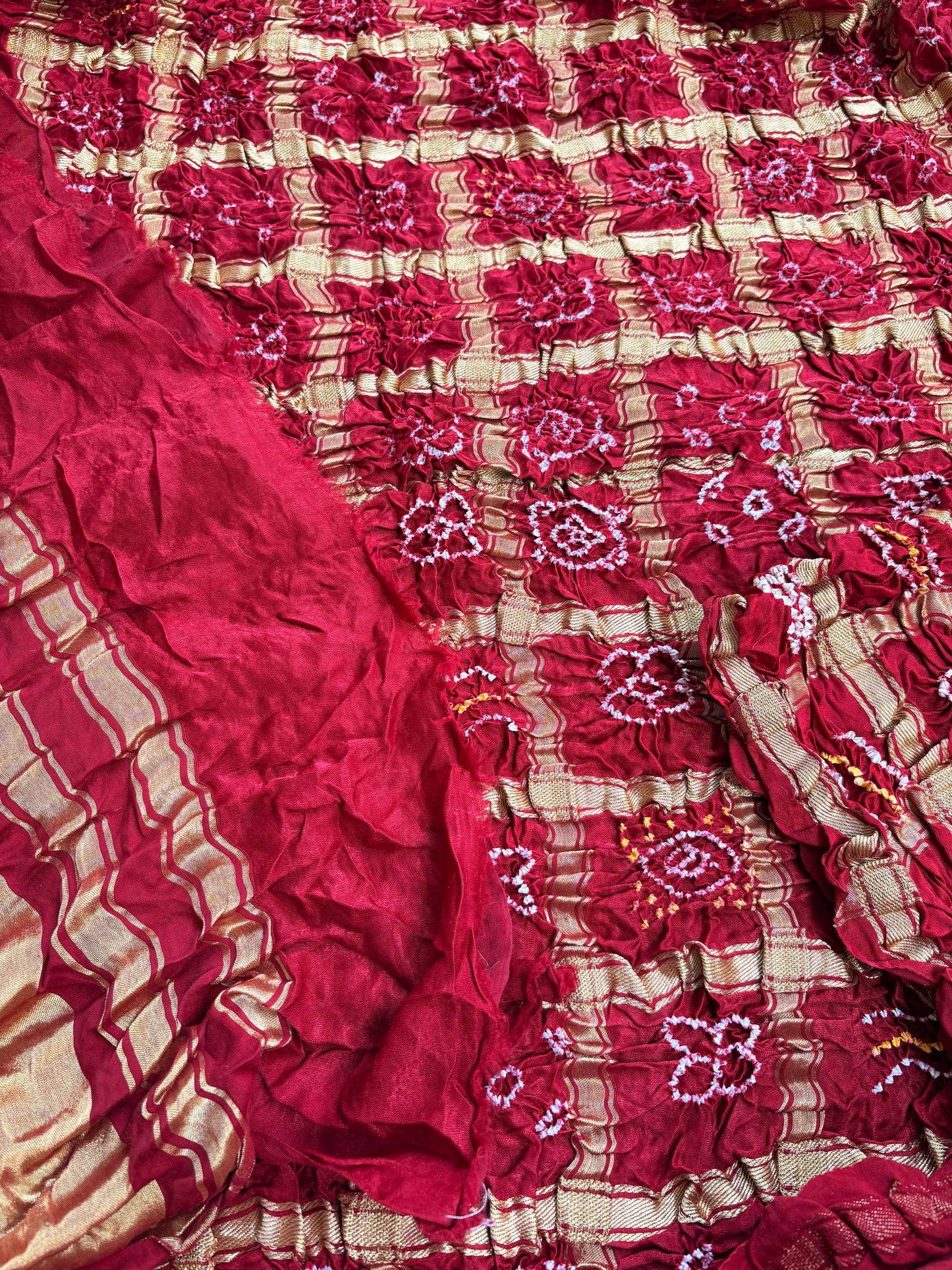 Red gajji silk Gharchola dupatta