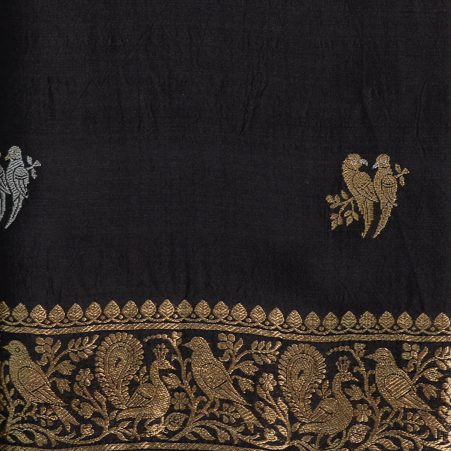 Black mango silk shaded dupatta suit set