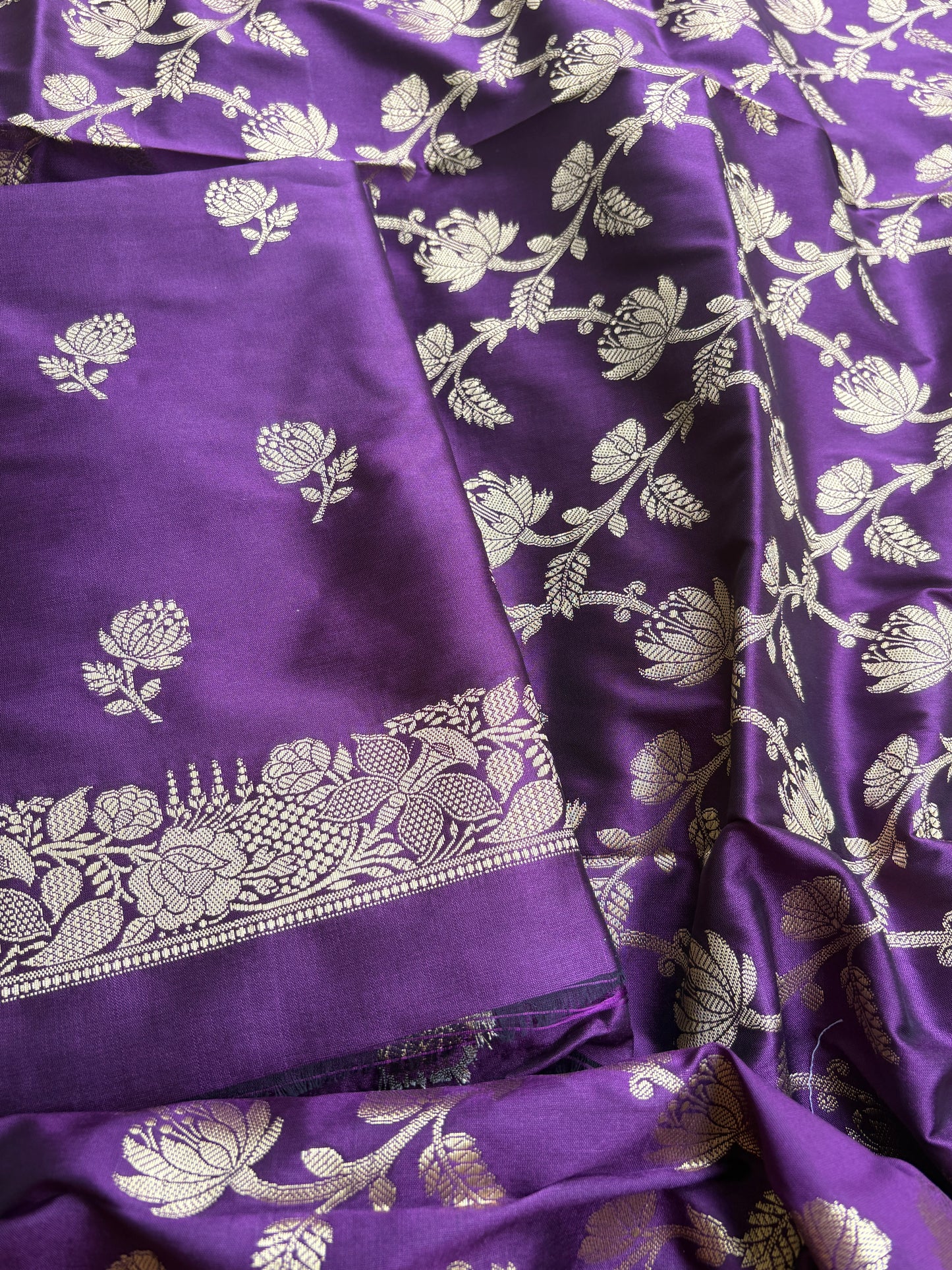 Purple Premium silk 3 piece suit set