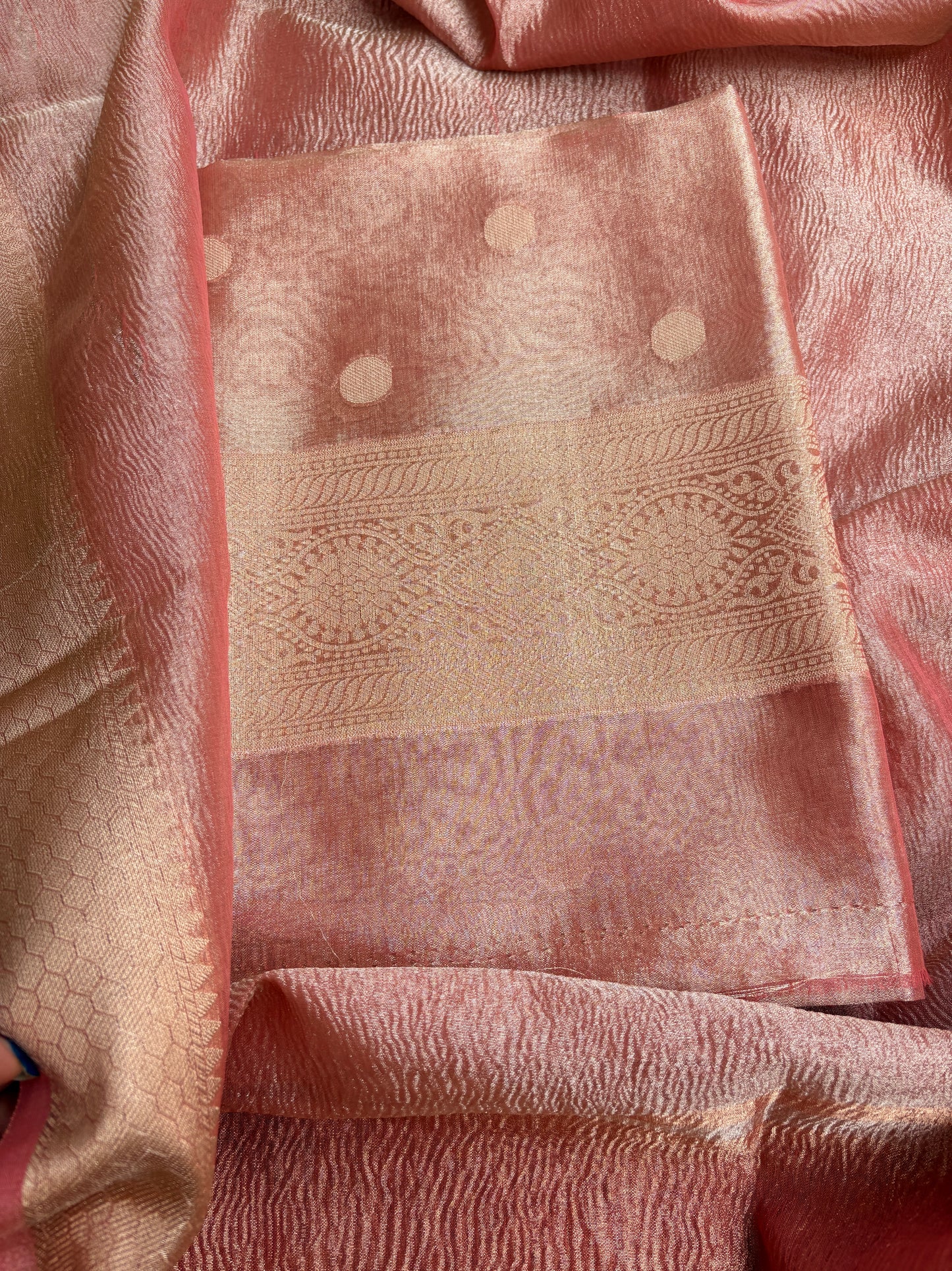 Pink tissue 3 piece suit set