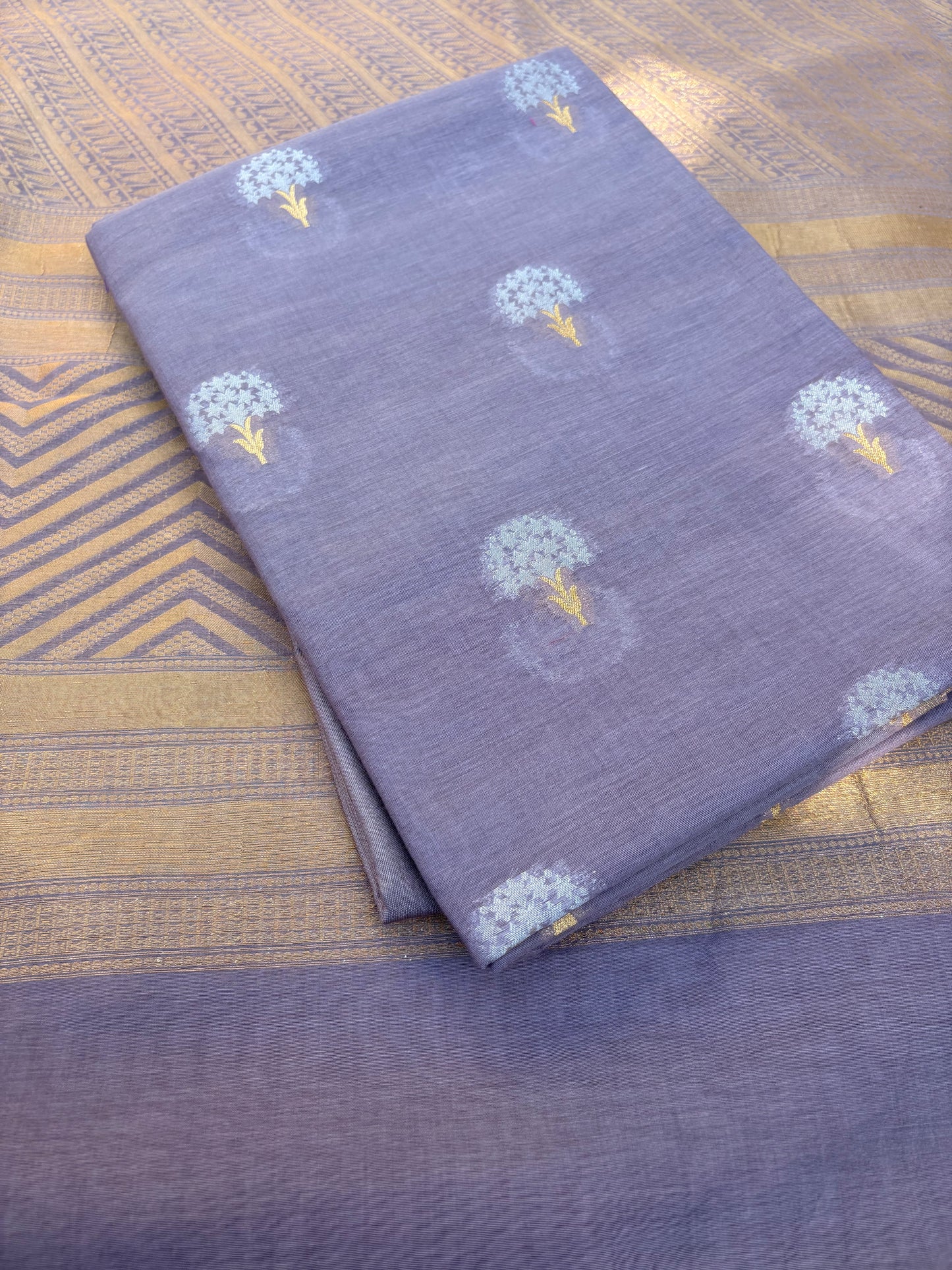 Blue Chanderi kurta, tissue dupatta, plain bottom