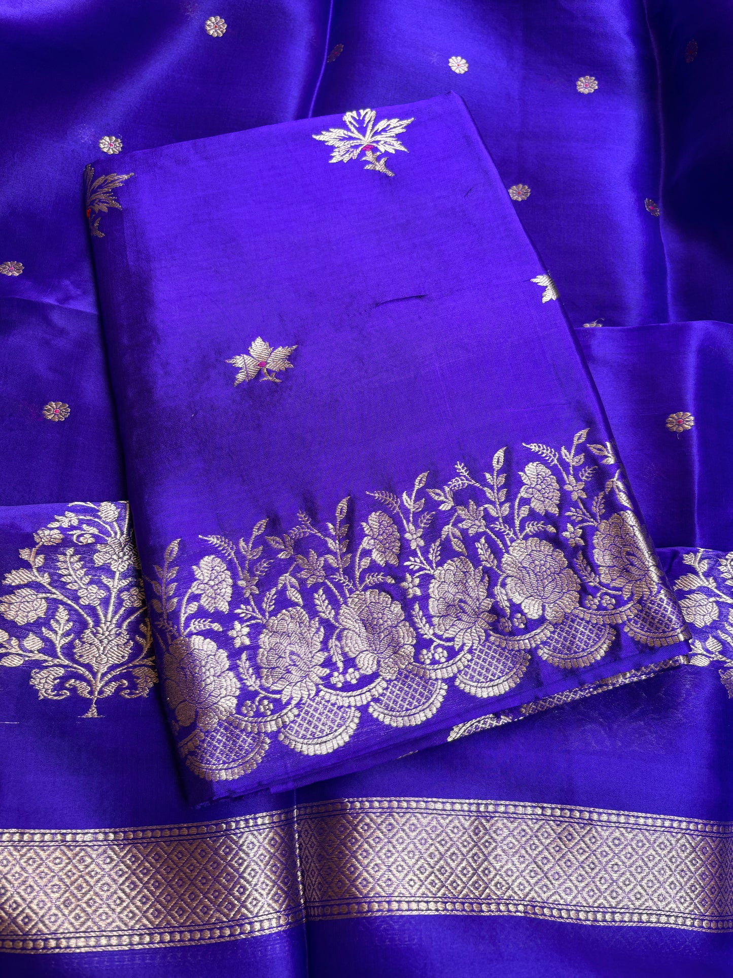 Purple mango silk 3 piece suit set