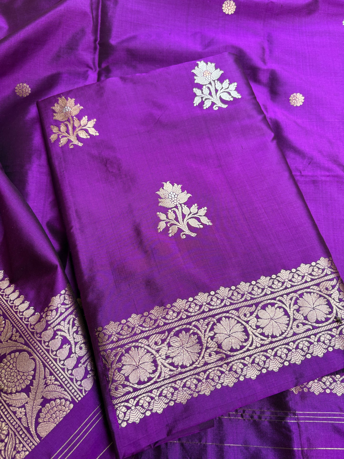 Purple Katan by katan silk 3 piece suit set