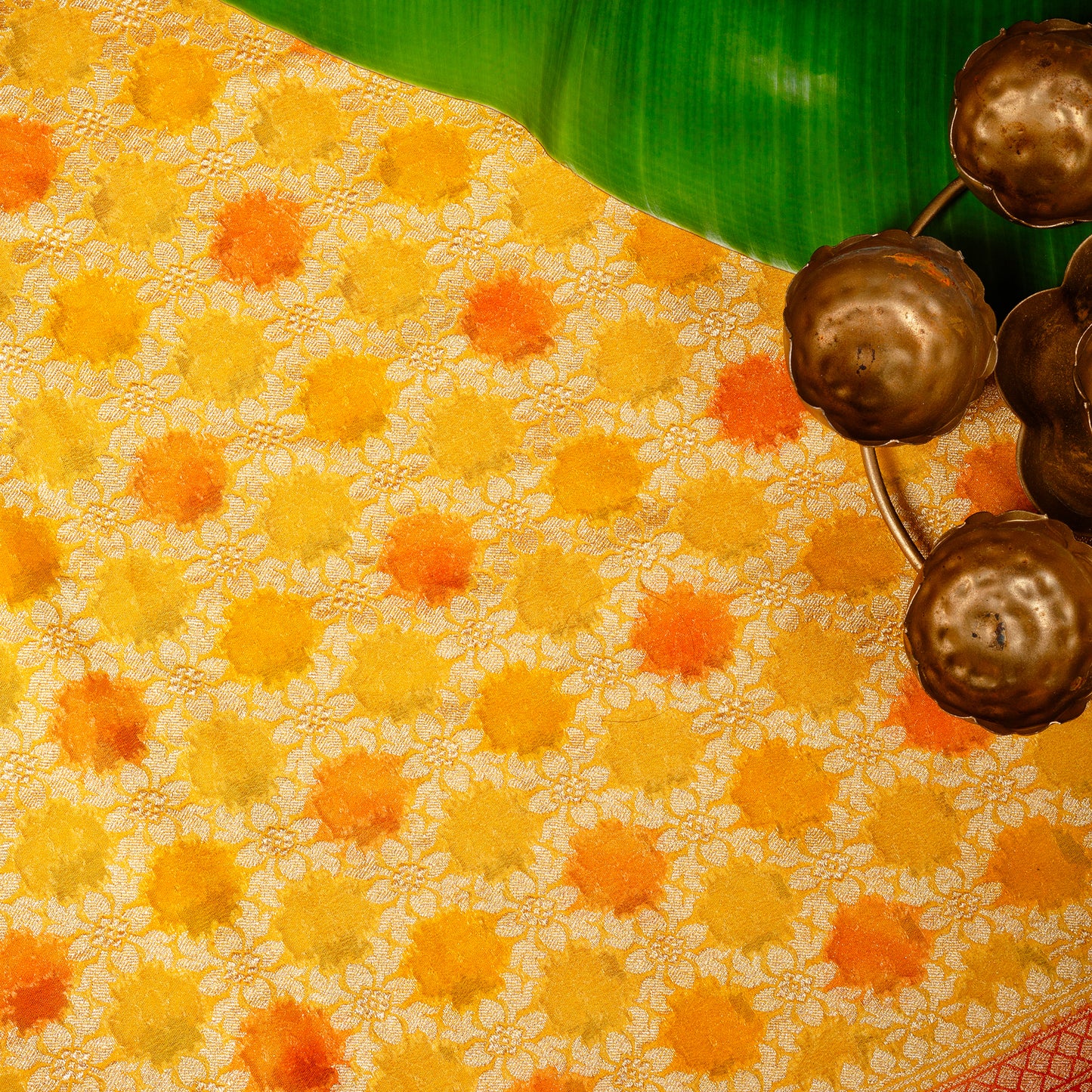 Yellow Pure Khaddi georgette dupatta