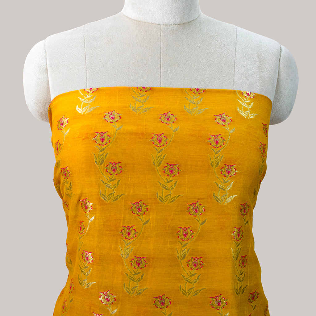Mustard rani pure cotton 3 piece suit set