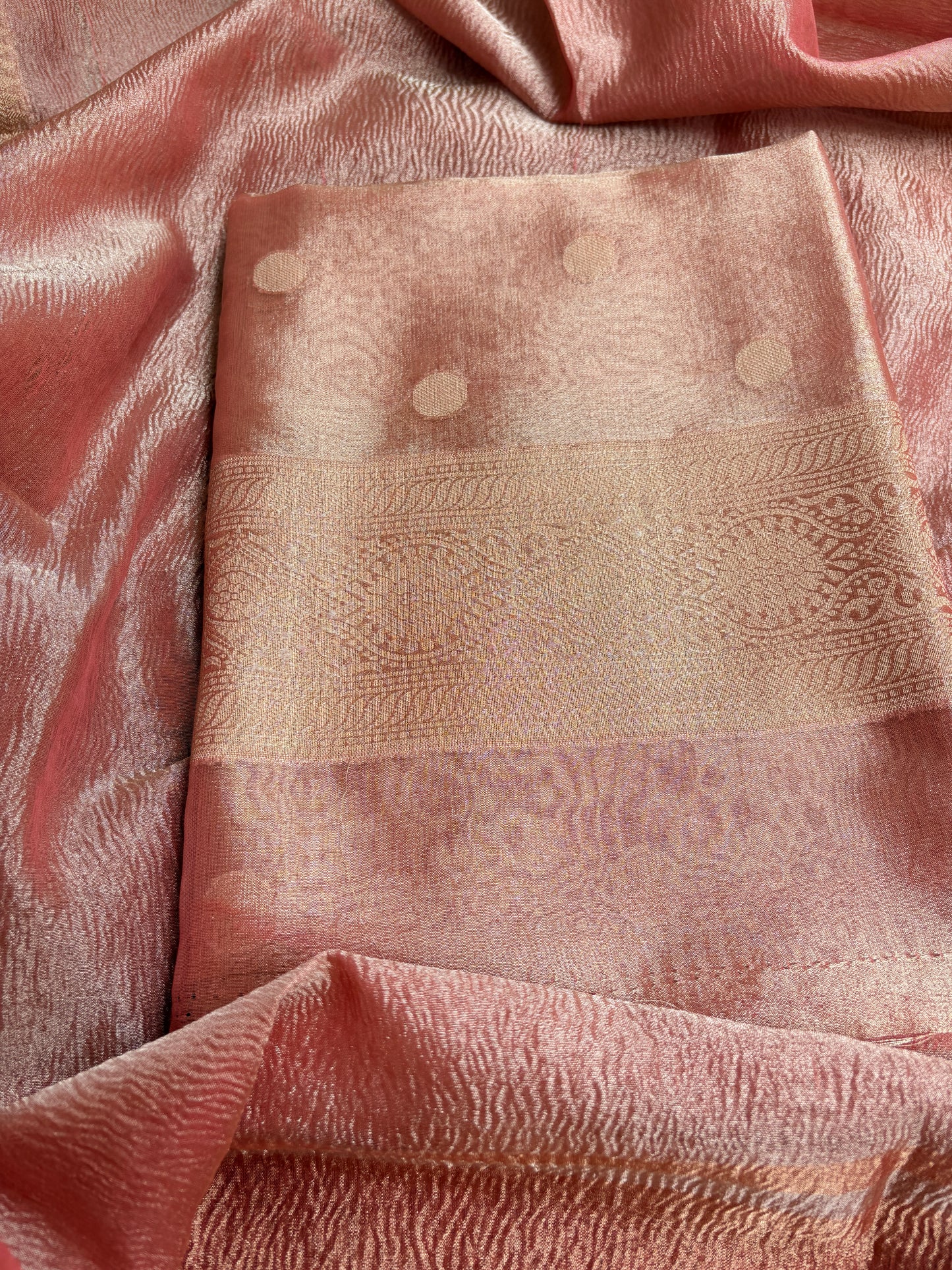 Pink tissue 3 piece suit set