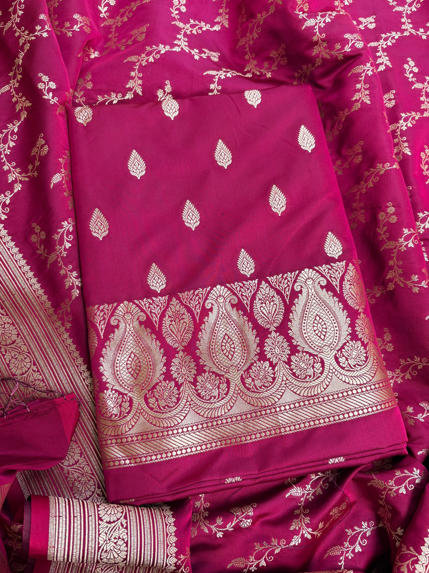 Wine mashru silk suit set