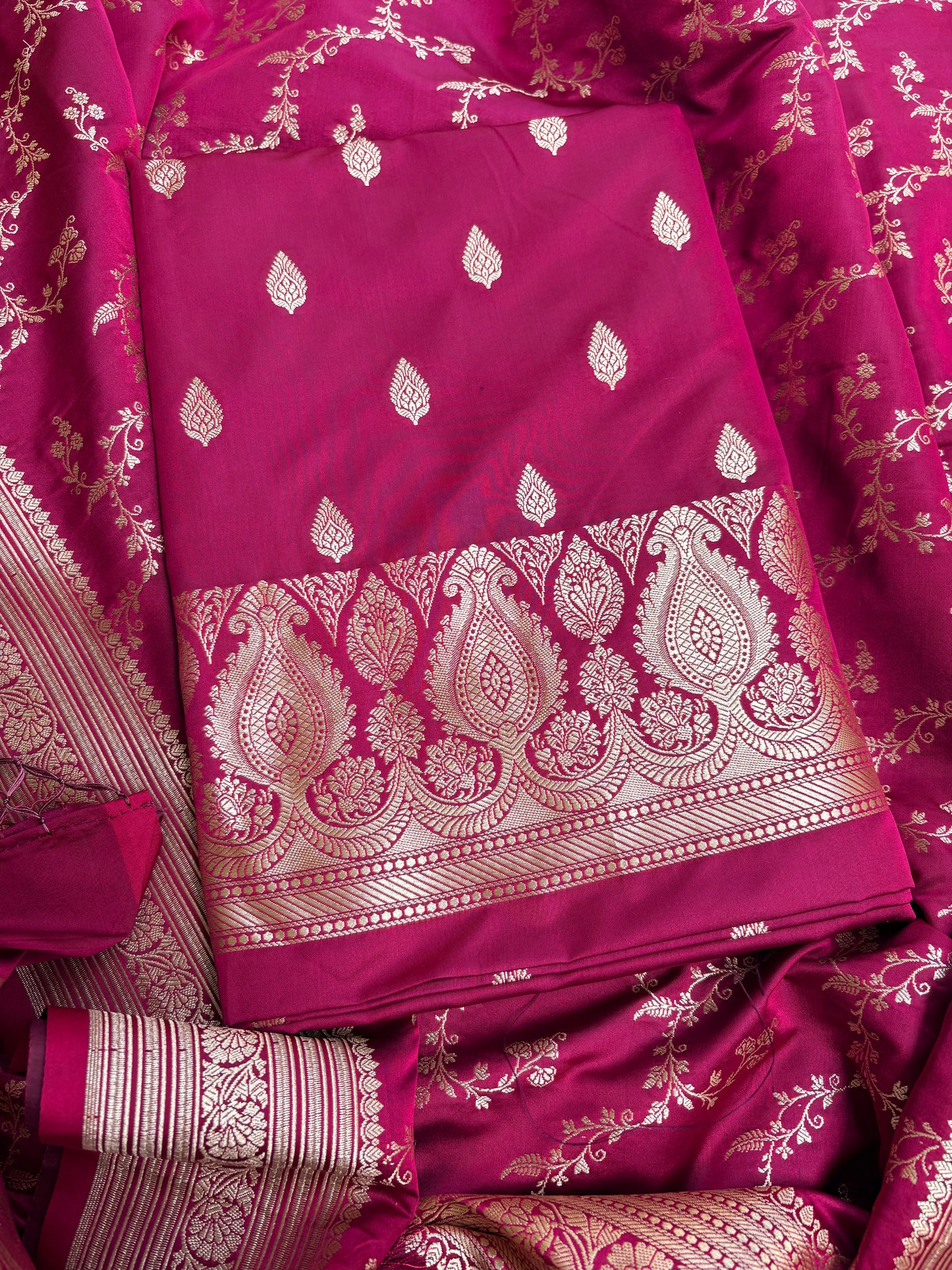 Wine mashru silk suit set