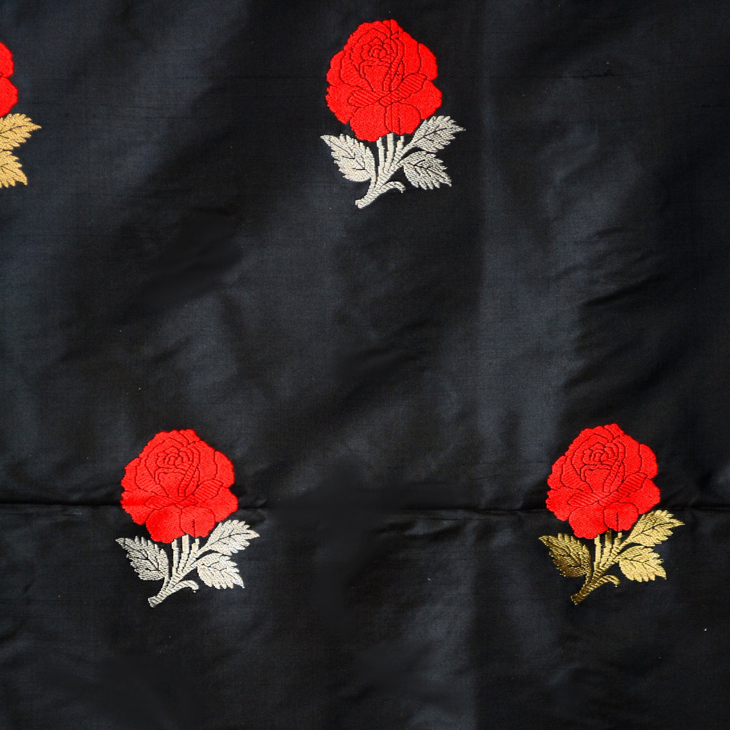 Black Katan silk fabric