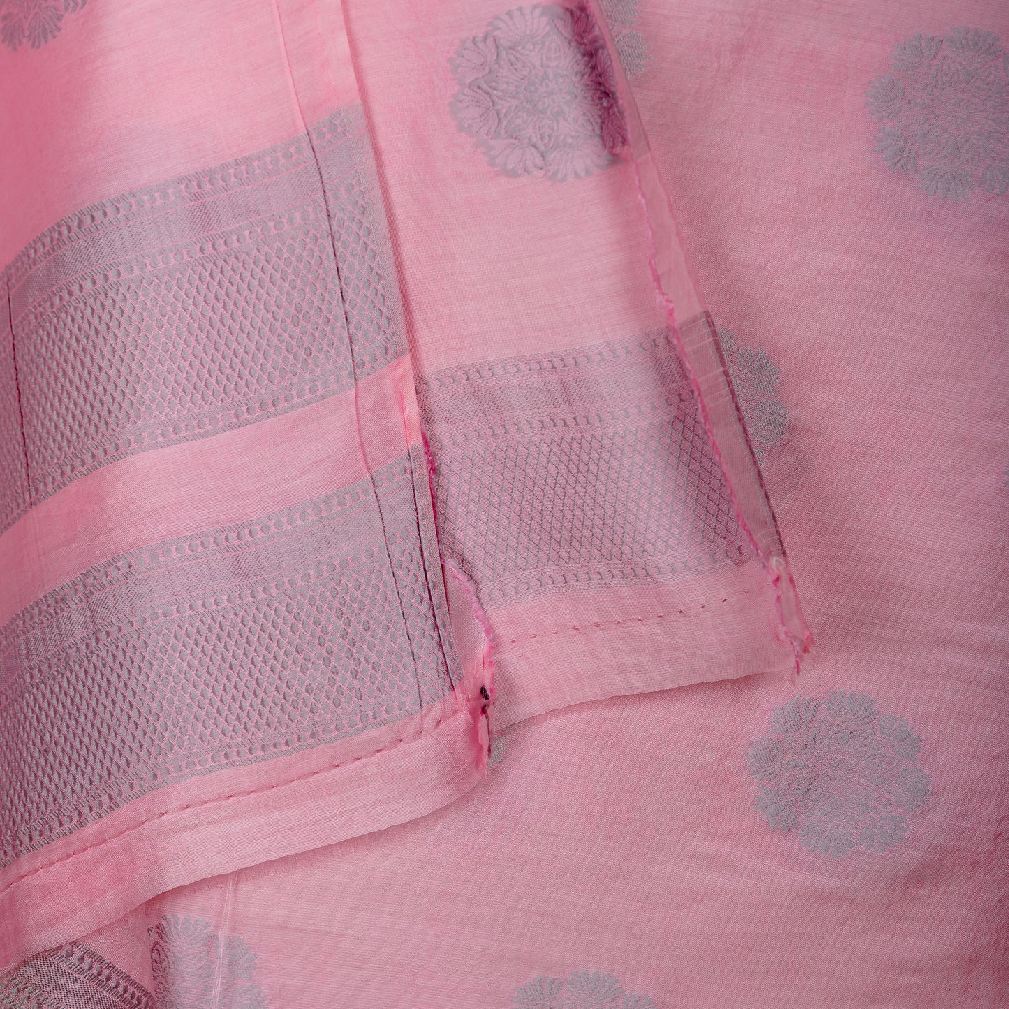 Pink Premium Cotton Heavy Weaving Suit Set