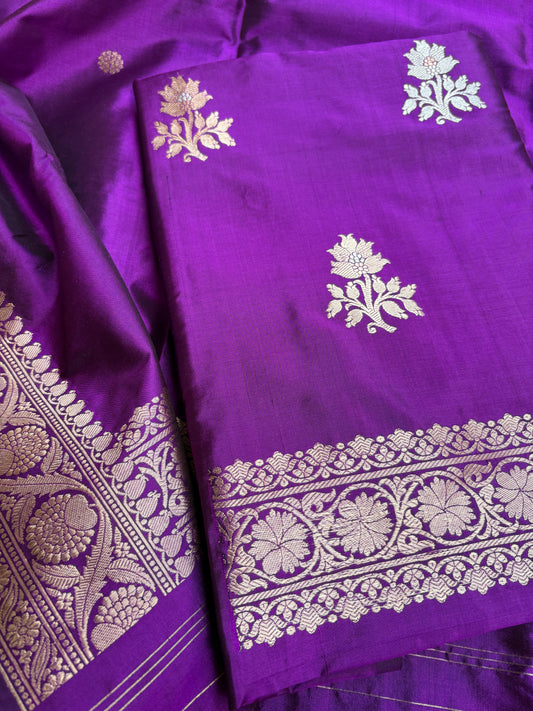 Purple Katan by katan silk 3 piece suit set
