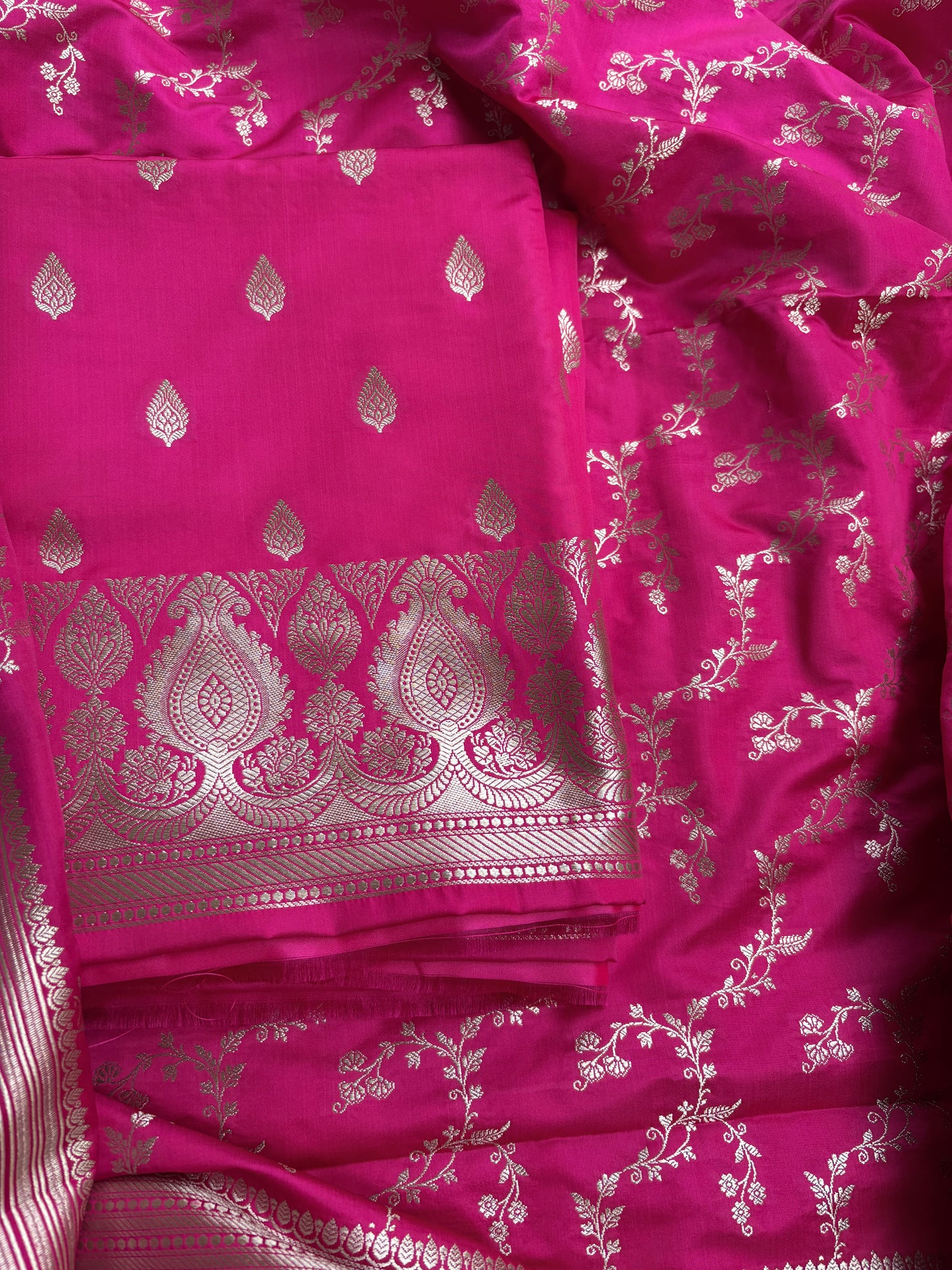 Pink mashru silk suit set