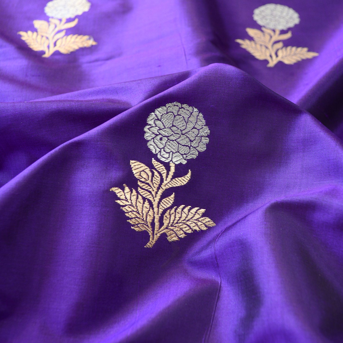 Purple katan silk fabric