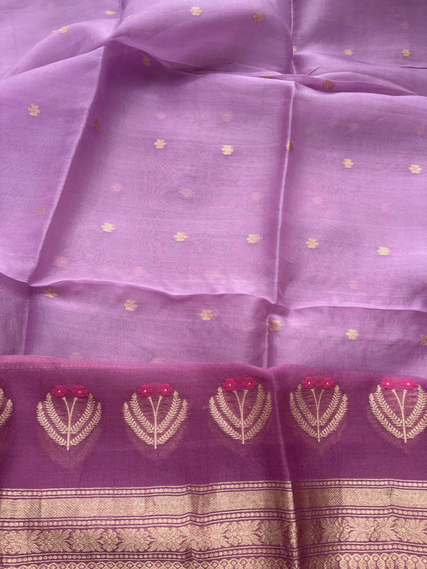 Lavender purple Chiniya silk suit set