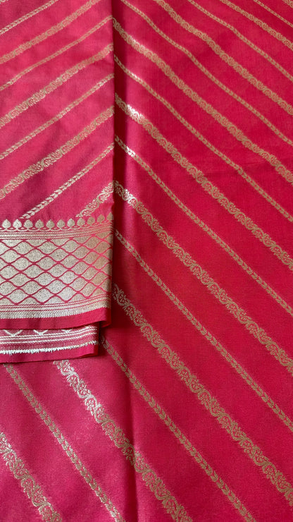 Dull red premium Banarasi silk dupatta