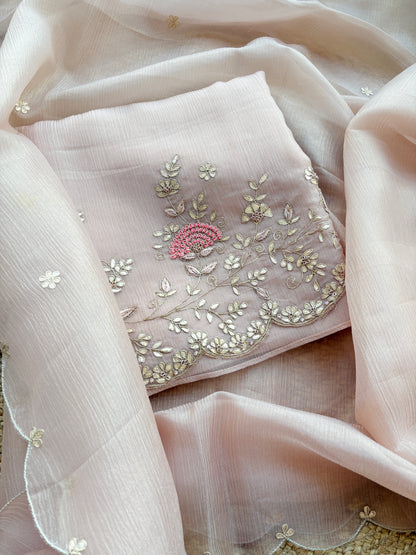 Pink crush tissue pitt work suit set