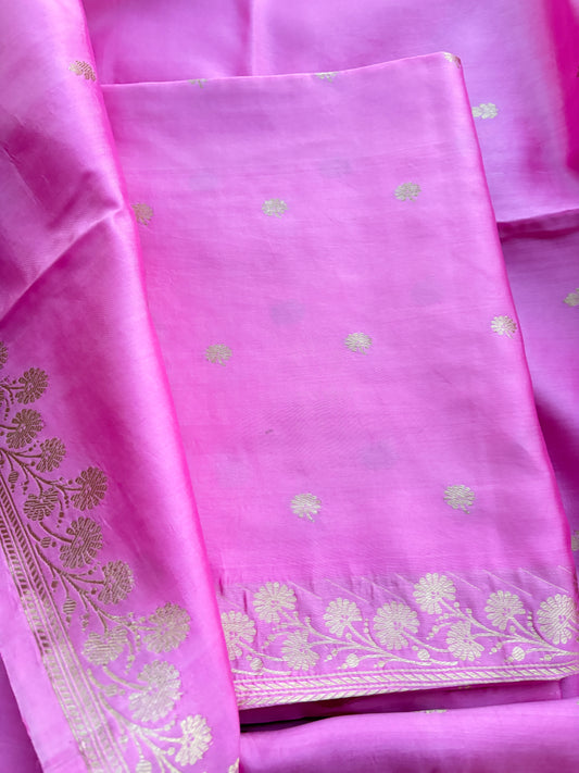 Blush pink raw mango silk suit set