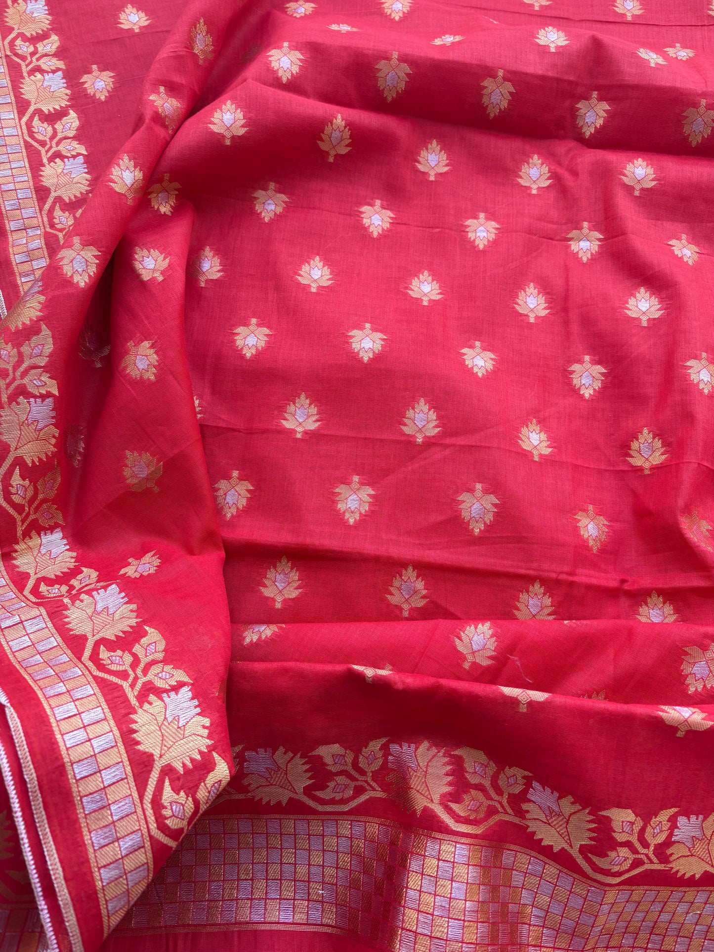 Red Chanderi Sona Rupa suit set