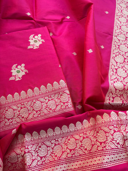 Pink katan by katan meenadar suit set