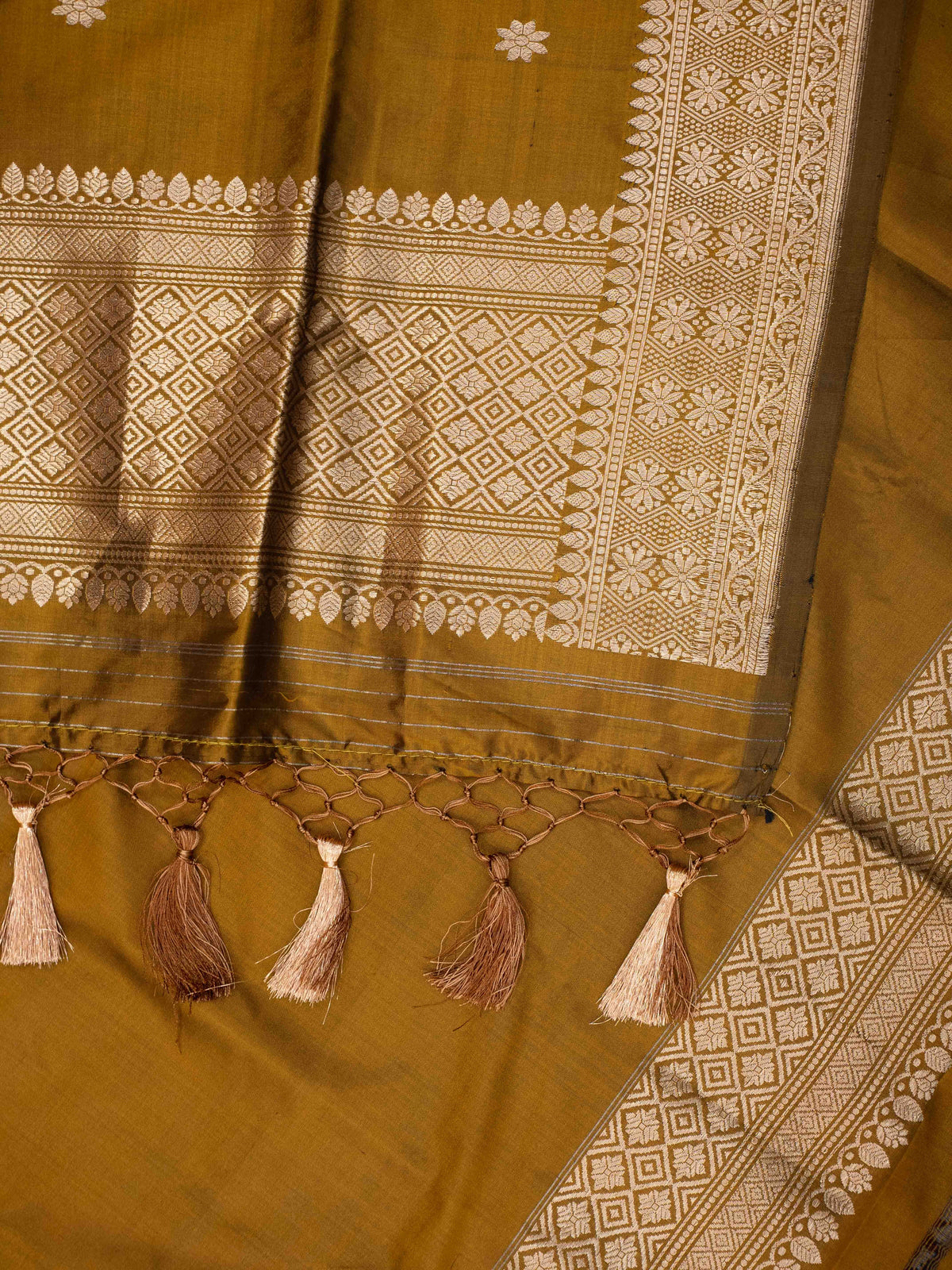 Gold katan by katan silk suit set