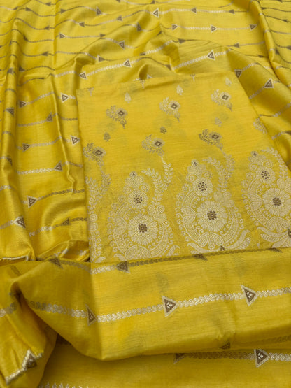 Yellow meenadar cotton suit