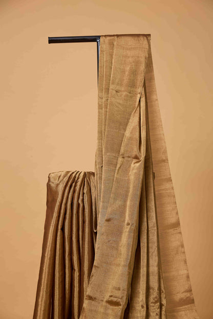 Golden tissue handloom Saree