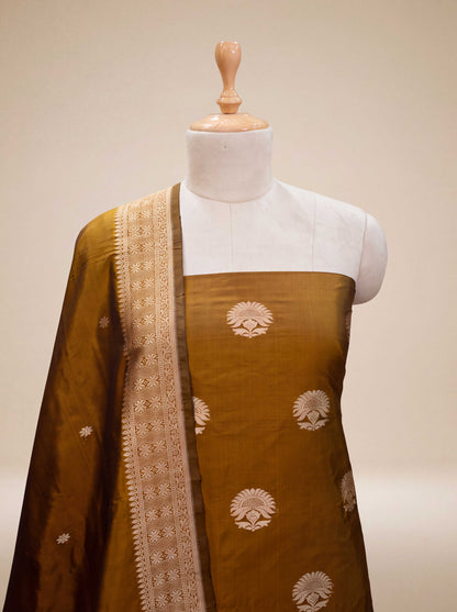 Gold katan by katan silk suit set