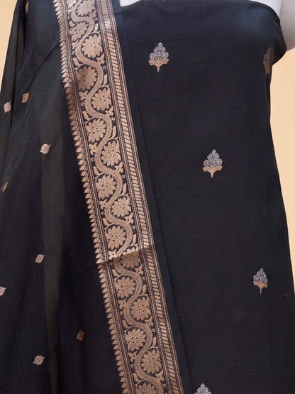 Black mango silk suit set