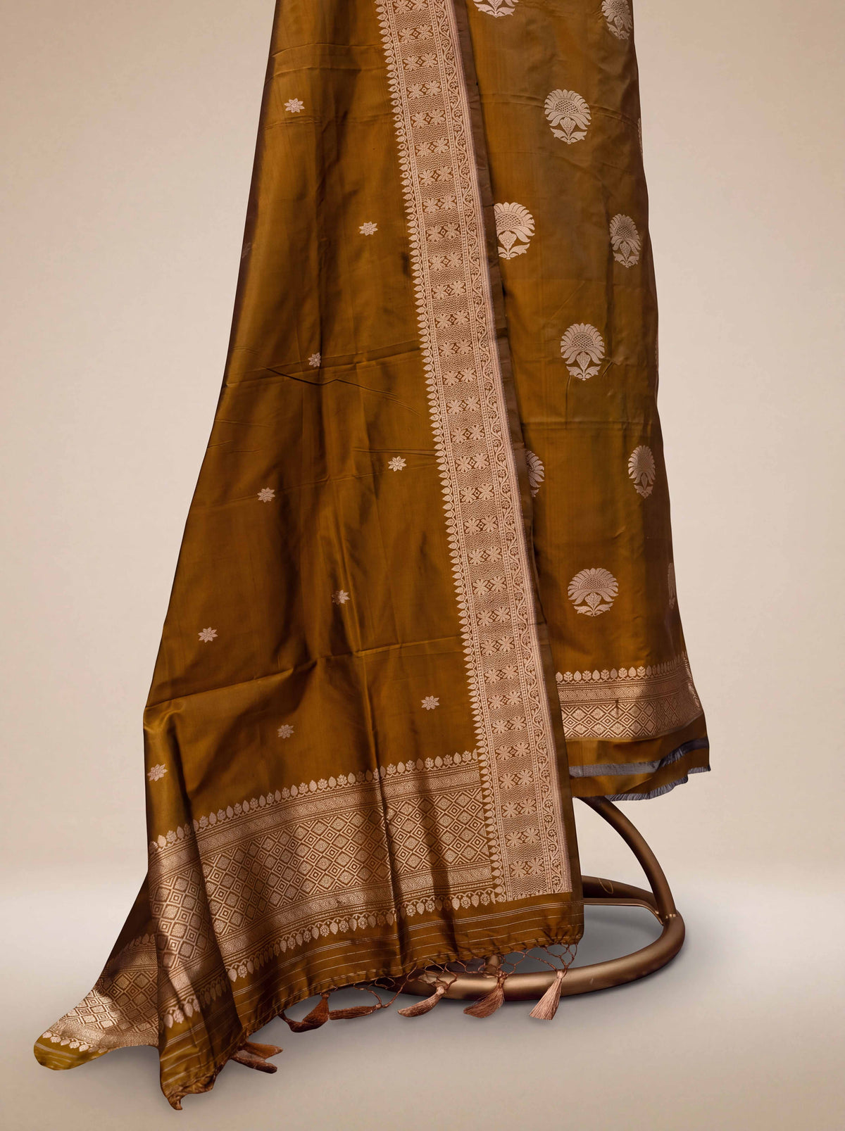 Gold katan by katan silk suit set