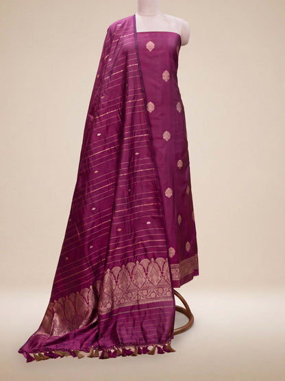 Wine katan by Katan silk suit set