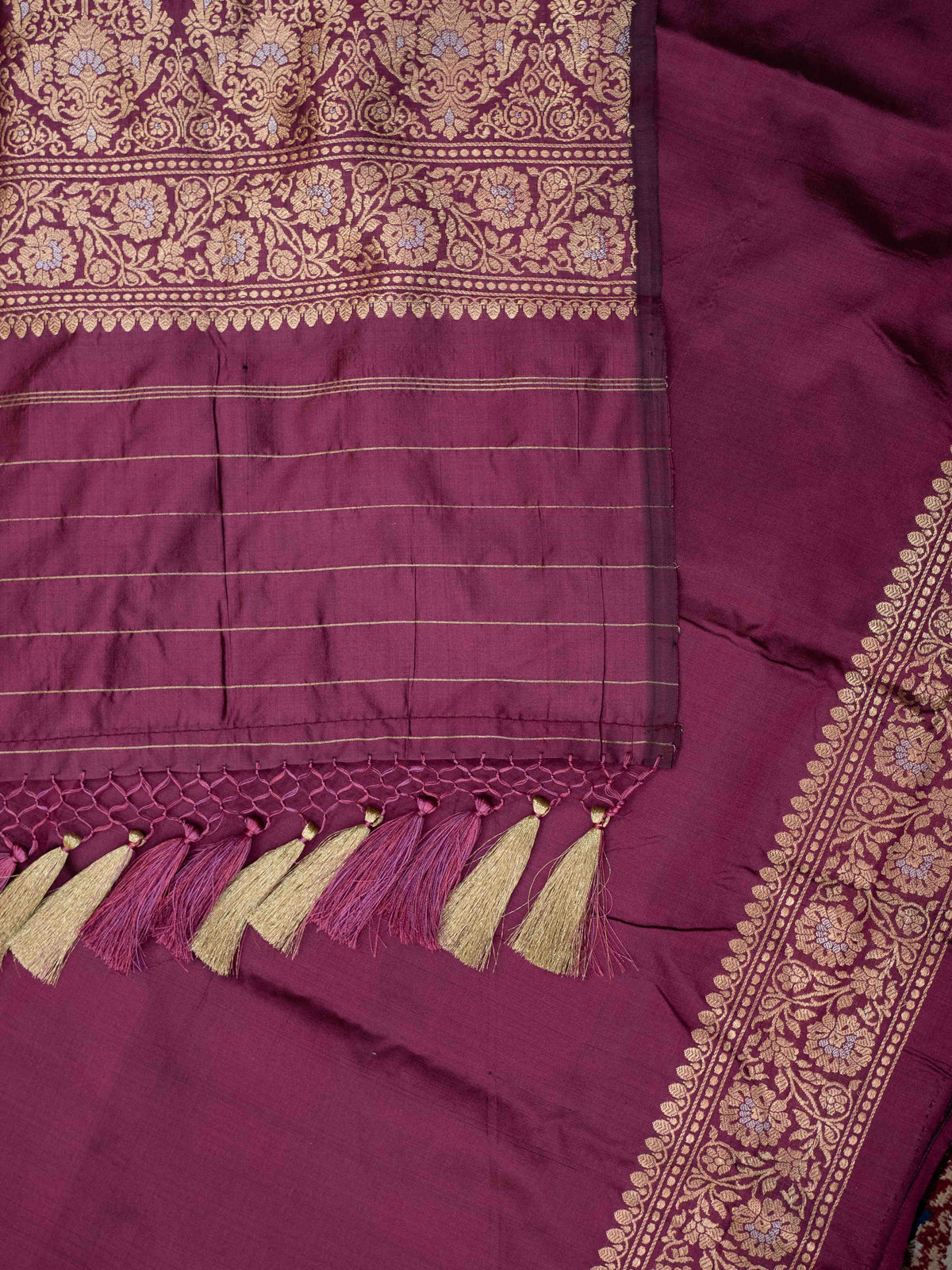 Wine katan by Katan silk suit set