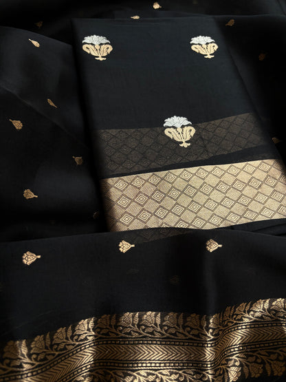 Black kora kadhwa 3 piece suit set