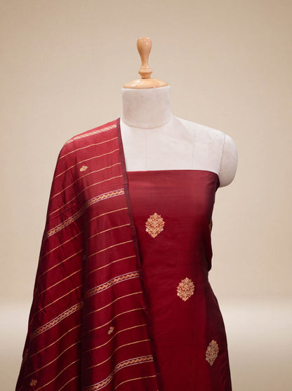 Wine katan by katan silk suit set