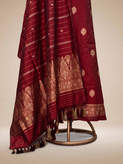 Wine katan by katan silk suit set