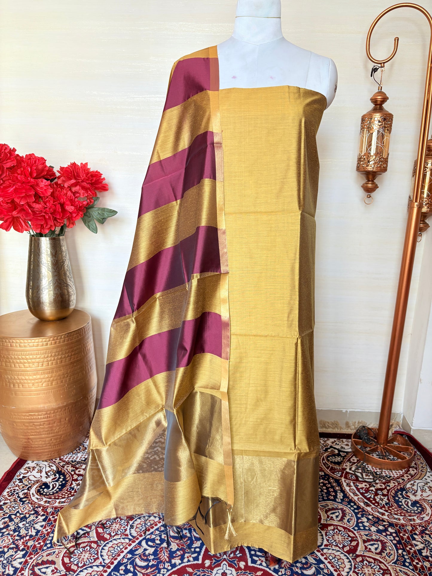 Yellow Premium cotton suit set