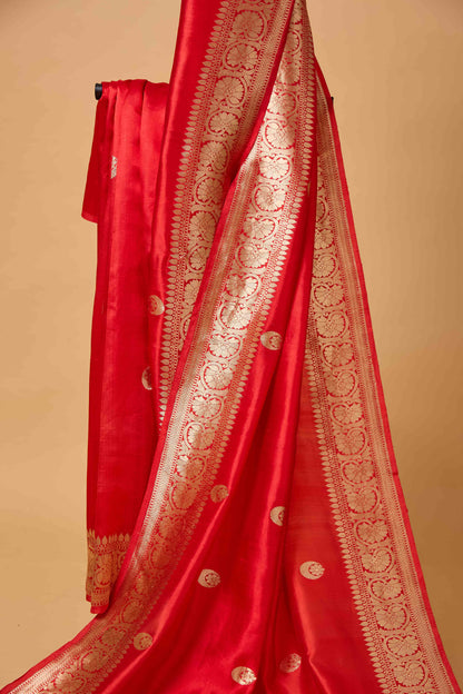 Red Mango silk Chand Tara Saree
