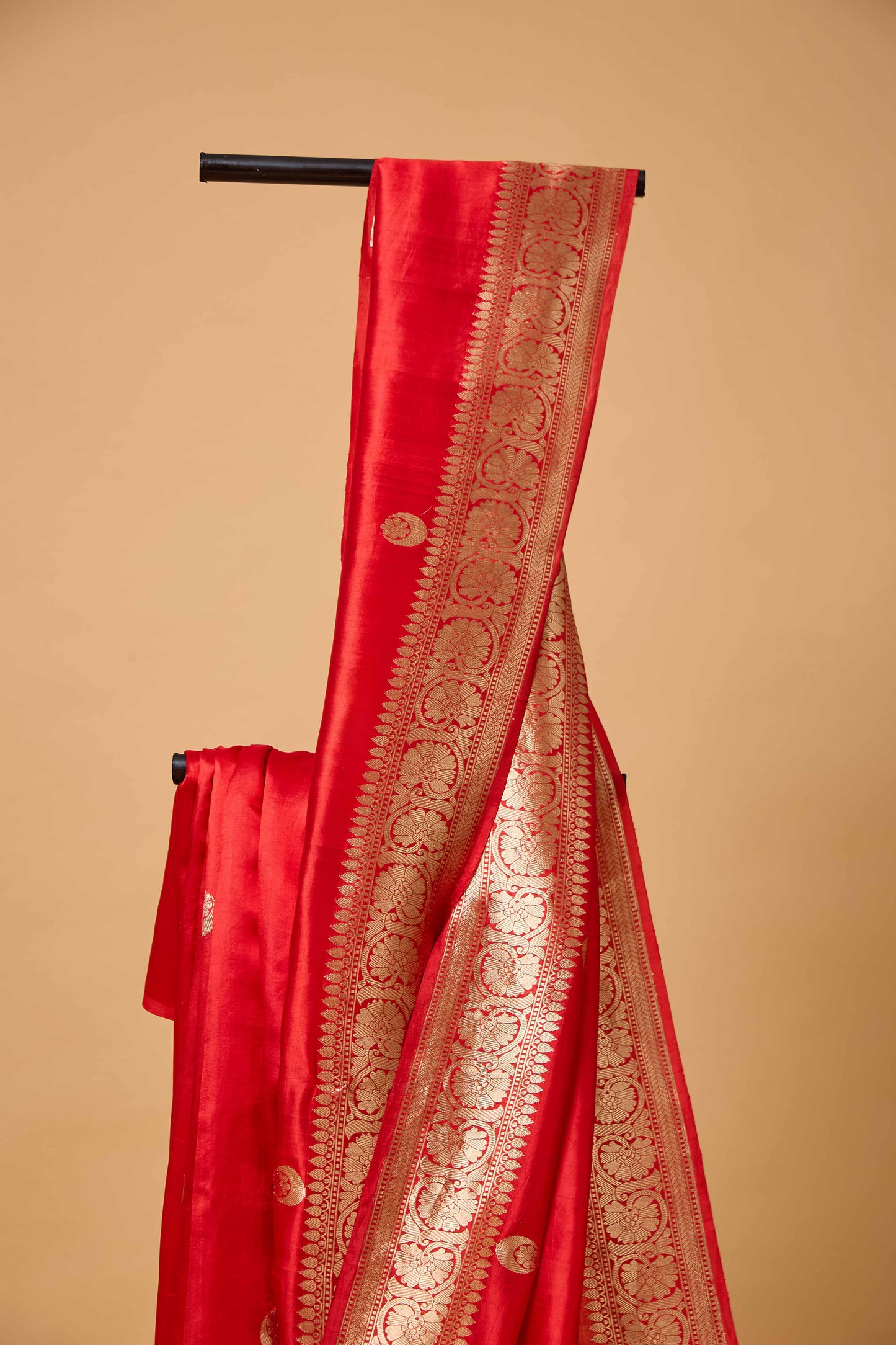Red Mango silk Chand Tara Saree
