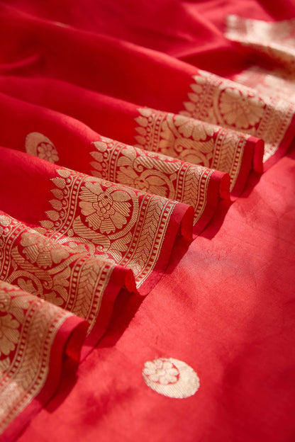 Red Mango silk Chand Tara Saree